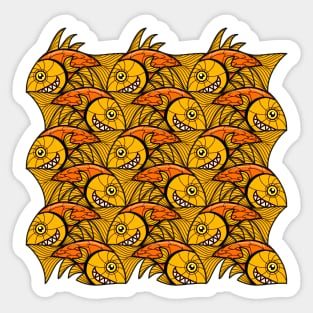 Escher fish pattern VI Sticker